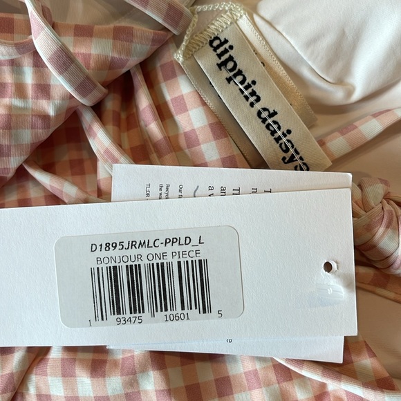NWT Dippin’ Daisy’s Bonjour One Piece Swimsuit Petal Plaid Lingerie Sexy Gingham - Picture 9 of 11